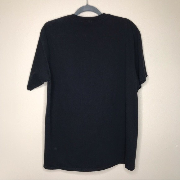 Lung Cancer Awareness American Flag White Ribbon Black T Shirt Mens Size Large - Picture 5 of 9